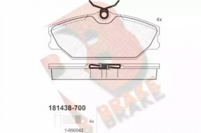 R BRAKE rb1438700 -  Комплект тормозных колодок, дисковый тормоз
